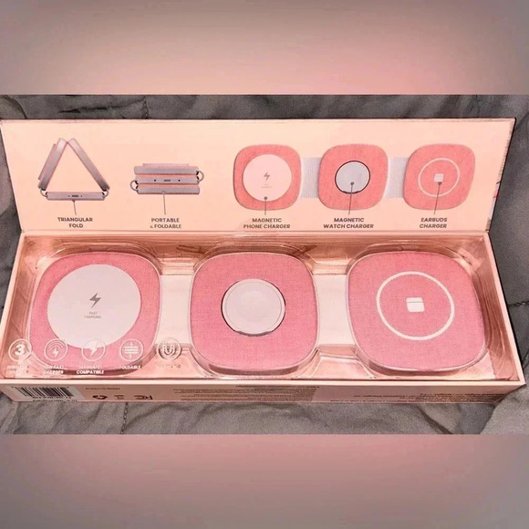 3 IN 1 WIRELESS CHARGING STATION BY XO POPPY. WIRELESS. PHONE, WATCH, EARBUDS!! - Picture 1 of 16